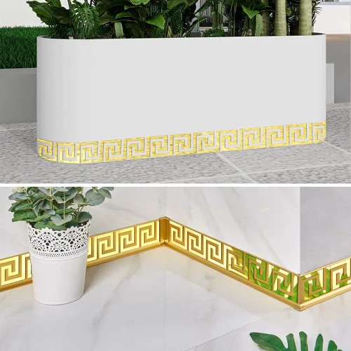 Vista 6 de SelfTek 30 calcomanías acrílicas de pared de espejo, calcomanías para despegar y pegar, azulejos, borde de bricolaje, calcomanías adhesivas