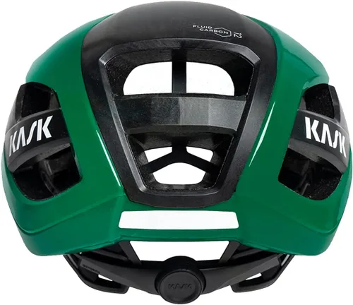 Vista 7 de KASK Elemento - Casco de ciclismo de carretera aerodinámico, grava y montaña, casco de ciclismo de ciclocross verde (Beetle Green)