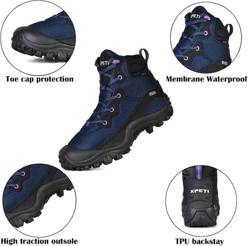 Vista 2 de XPETI Women's Dimo Mid Waterproof Outdoor Hiking Boot Non Slip