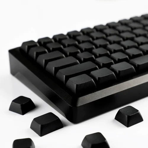 Vista 6 de YMDK 127 teclas negras en blanco ZDA XDA V2 teclas PBT Keycap para teclado MX 104 87 61 melodía 96 KBD75 ID80 GK64 SP84