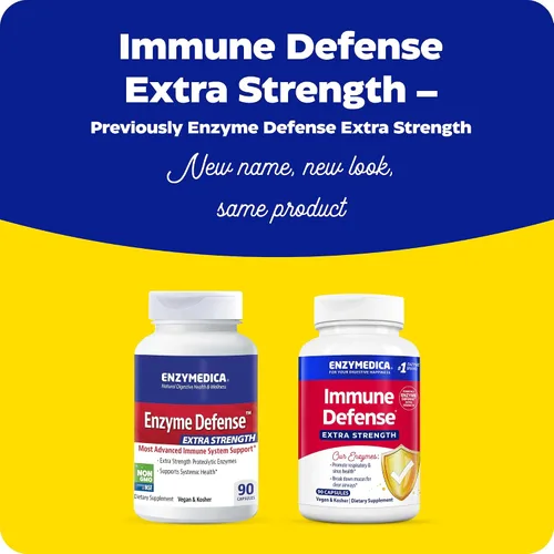 Vista 2 de Enzymedica, Defensa inmunológica, extra fuerza, enzimas proteolíticas para apoyo inmunológico y respiratorio 2X, 90