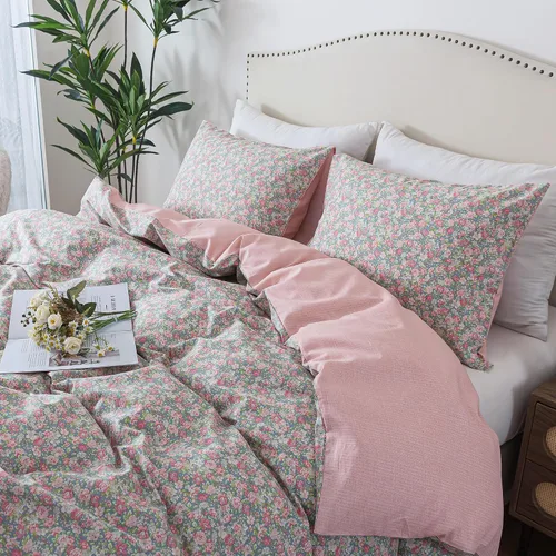 Vista 60 de HoneiLife Juegos de Fundas de Edredón Twin - Funda de Edredón Floral 100% Algodón, Juego de Ropa de Cama Transpirable de 2 Piezas con Cierre