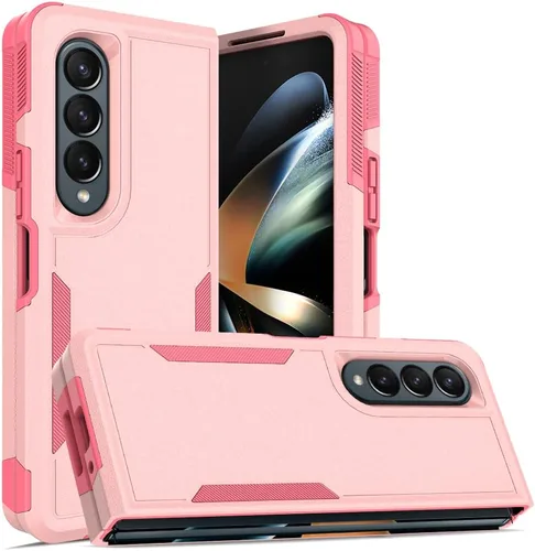 Vista 49 de Funda WOGROO para Samsung Galaxy Z Fold 4 - Funda protectora para teléfono a prueba de golpes, duradera, negra