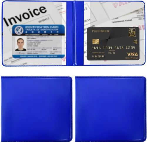 Vista 18 de Ziciner Soporte para registro y seguro de automóvil, organizador de guanteras prémium de 5.2 x 4.7 pulgadas con cierre, soporte esencial para Negro
