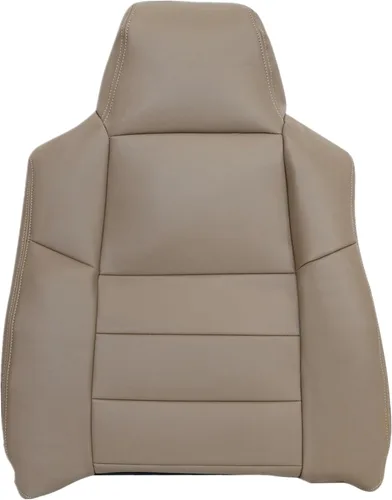 Vista 2 de GXARTS Funda de cuero de repuesto para asiento de lado del conductor, color marrón #4H, compatible con Ford Excursion F250 F350 F450 F550 Lariat