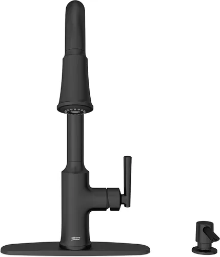 Vista 7 de American Standard 7421300.243 Raviv - Grifo de cocina desplegable con rociador y dispensador de jabón, color negro mate