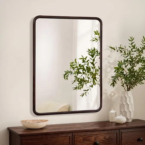 Vista 15 de CULER Espejo de pared de baño, espejo rectangular de vidrio templado moderno de 20 x 30 pulgadas para dormitorio, sala de estar, entrada