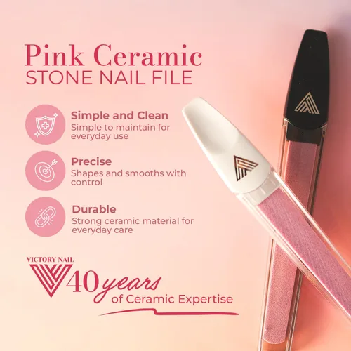 Vista 2 de Limas de cerámica para uñas, limas de uñas de manicura con estuches, lima de precisión experta, deja las uñas suaves, kit profesional de manicura