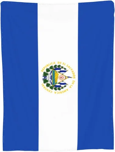 Vista 4 de Manta de franela con diseño de bandera de El Salvador, suave y afelpada, acogedora manta de franela para sofá, cálida y decorativa