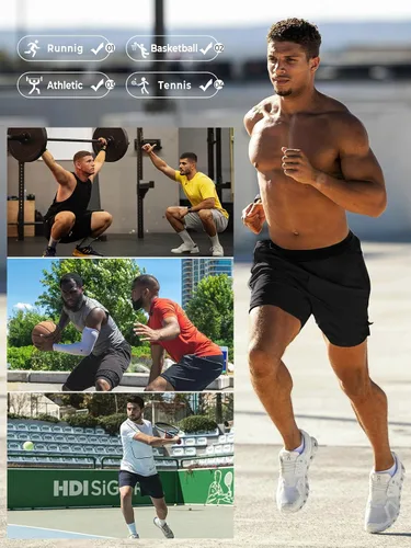 Vista 6 de NORTHYARD Pantalones cortos deportivos para correr para hombre, de secado rápido, ligeros, deportivos, gimnasio, baloncesto, 7 pulgadas, 9 pulgadas