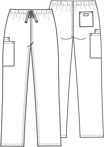 Vista 7 de Cherokee Pantalón cargo para hombre y mujer con cremallera frontal y cordón ajustable 4100