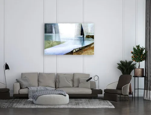 Vista 2 de Rega III de Lyonel F/Lienzo enmarcado famoso arte de pared/reproducción de pintura al óleo/impresión en lienzo/imagen abstracta para sala de estar