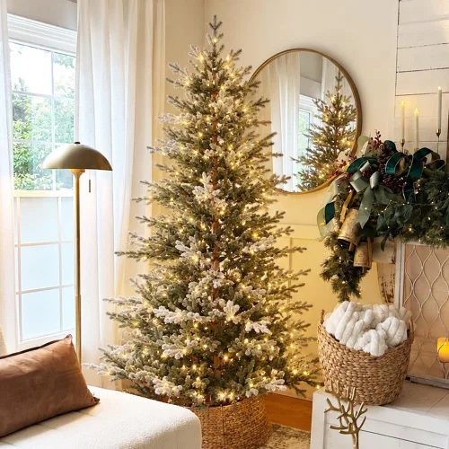 Vista 2 de Haute Decor Árbol de Navidad de abeto alpino de Alberta de 7 pies esmerilado