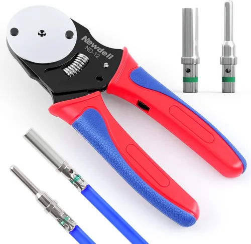 Vista 10 de Newdeli Kit de herramientas de prensado de alambre, 7 piezas, alicates de crimpado de alambre de trinquete para conectores termorretráctiles