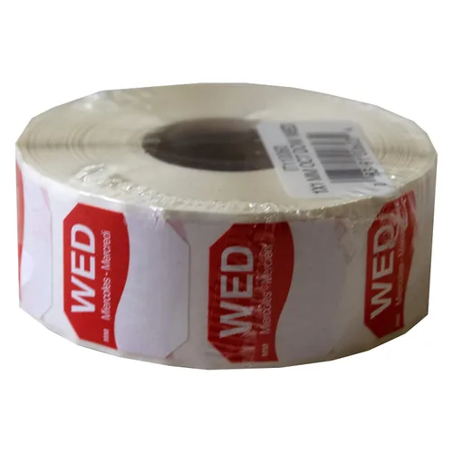 Vista 9 de DayMark Day of The Week - Etiqueta removible de 1" x 1", VIE (Paquete de 1000)