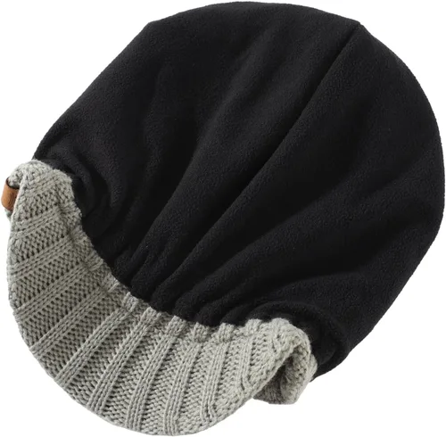 Vista 3 de Home Prefer - Gorro de punto grueso de invierno con visera para hombre