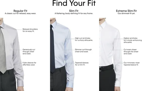 Vista 5 de Calvin Klein Men's Slim Fit Non Iron Solid Dress Shirt - Tienda Exclusive