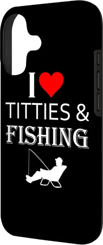Vista 2 de I Love Tits and Fishing Funny Fisherman Gift Case for iPhone 17