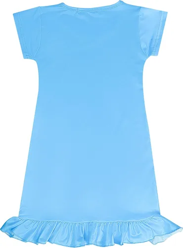 Vista 3 de Zapon Vestido de verano para niñas, vestido casual de princesa de dibujos animados, vestido de manga corta, 3-8 años
