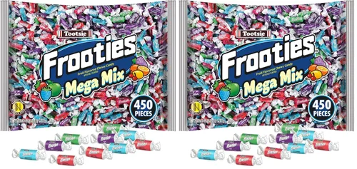 Vista 7 de Frooties Mega Mix - 450 unidades de caramelos masticables de sabor a fruta surtidos - Bolsa de más de 3 libras de golosinas a granel - 50.06 onzas