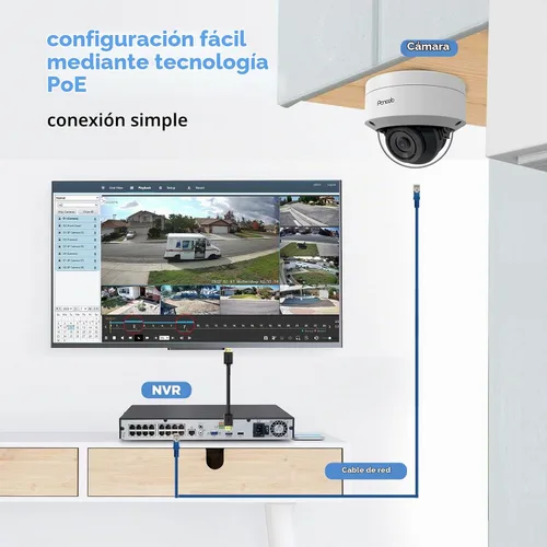 Vista 2 de 4K - Sistema de cámara de seguridad de 16 canales con disco duro de 4 TB, PD54A1216-8M