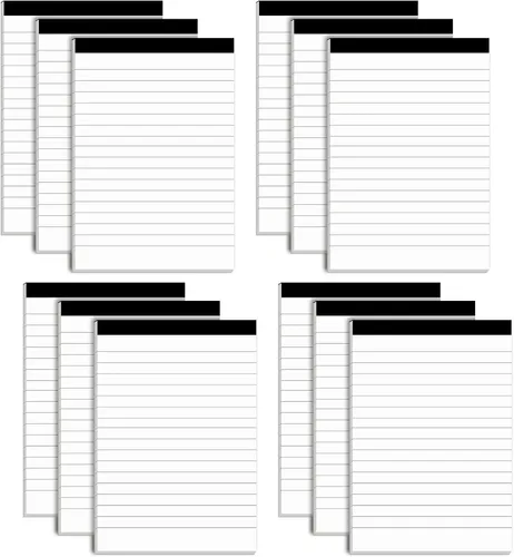 Vista 9 de 6 blocs de notas perforados con rayas universitarias, bloc de notas de escritura de 4 x 6 pulgadas para planificación diaria, bloc de notas pequeños