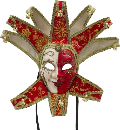 Vista 9 de Máscara veneciana vintage de bufón para mujer, accesorio para disfraz de carnaval, mardi gras