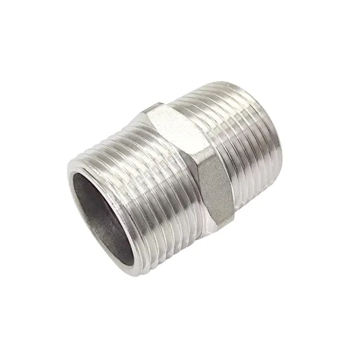 Vista 4 de Boquilla hexagonal NPT macho de 1 pulgada a macho de 1 pulgada, accesorios de tubería roscados de acero inoxidable 304 (paquete de 2)