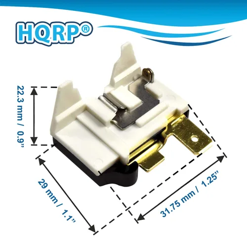 Vista 6 de HQRP Compresor 4.7 Ohm 3-Pin PTC Starter/Start Relay and Overload Kit Compatible con Mini Frigoríficos, Refrigeradores Compactos, Enfriadores