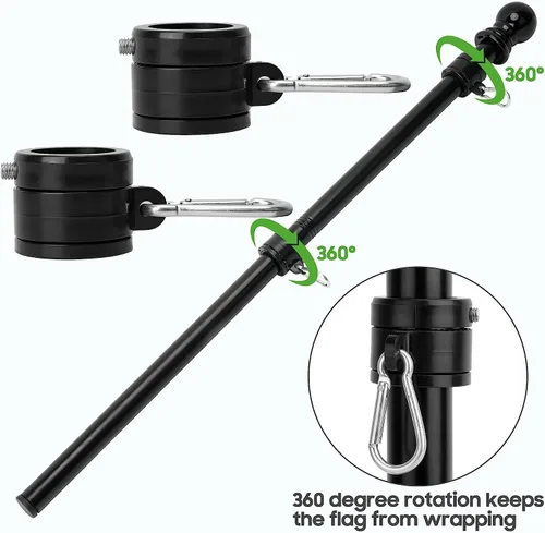 Vista 6 de 10L0L Kit de soporte de paraguas para carrito de golf, rotación de 180 grados, ajuste universal para la mayoría de cochecitos, bicicleta, carrito