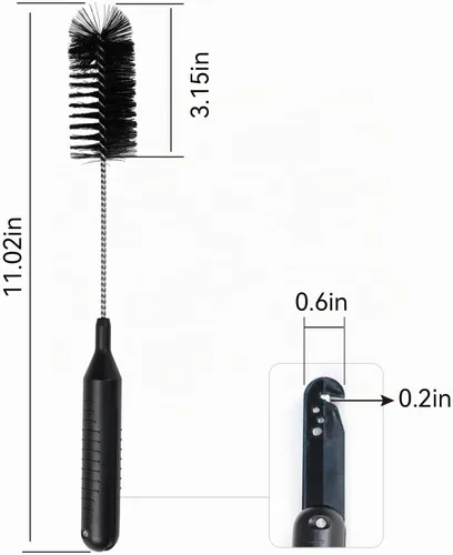 Vista 2 de Intercleaner 2 cepillos de limpieza para aspiradora, herramienta de limpieza 2 en 1 de 11.02 pulgadas, cabello limpio con un cortador, adecuado