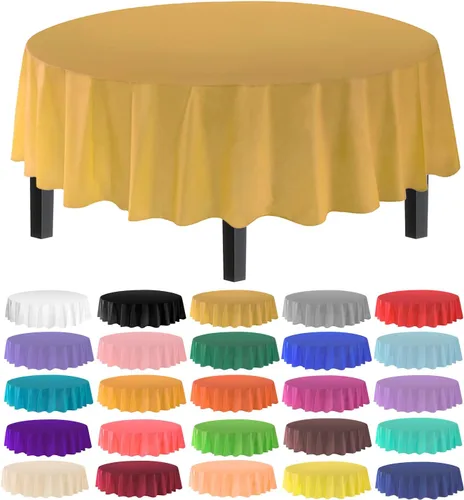 Vista 35 de allgala Juego de 12 manteles de plástico premium para mesa, desechables - 54 x 108 pulgadas - Impermeable, resistente a manchas, fácil de limpiar