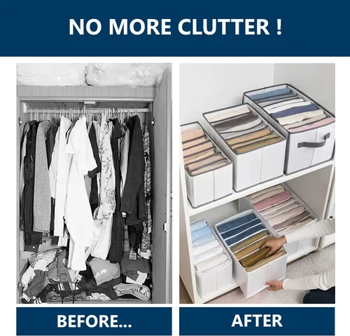 Vista 6 de Organizador de ropa, organizador de jeans, organizador de ropa de armario, almacenamiento para ropa plegada, jeans, pantalones, leggings, suéteres