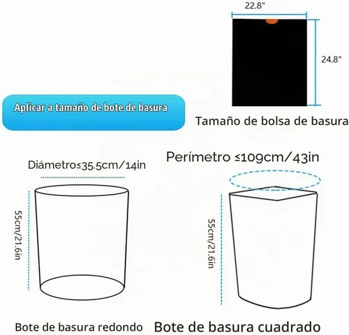 Vista 7 de Bolsa de basura con cordón de 10 galones, forro para basura, 0.9 mil, 90 unidades (negro, 10 galones)