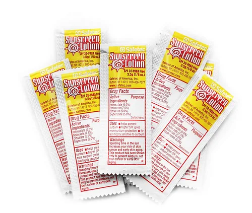 Vista 7 de Safetec Protector solar, 0.12 oz. (.123 oz.) Bolsa 25ct. Caja (24 cajas/caja) SPF 30