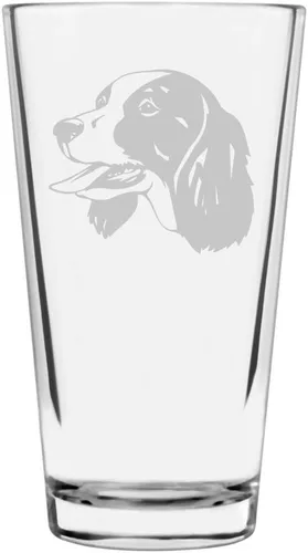 Vista 301 de Podenco Canario - Vaso de pinta de 16 onzas con temática de perro personalizado
