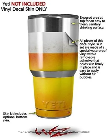 Vista 2 de Vinilo Wrap para Yeti Rambler vaso – 30 oz cerveza por wraptorskinz