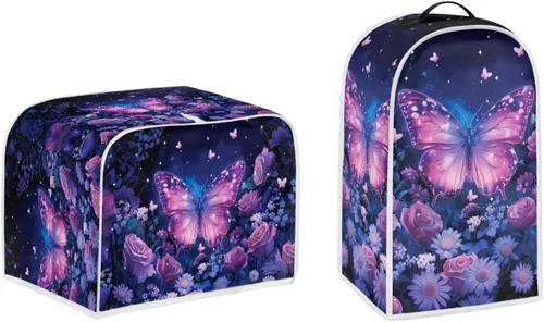 Vista 32 de Talayituse Cubierta de licuadora de tortuga de playa con estampado de corazón de estrella de mar, 2 piezas, fundas para cafetera, fundas para Playa