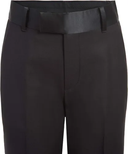 Vista 3 de Calvin Klein Conjunto de traje de esmoquin formal de 2 piezas para niños, incluye chaqueta y pantalones de vestir, detalles de ribete satinado