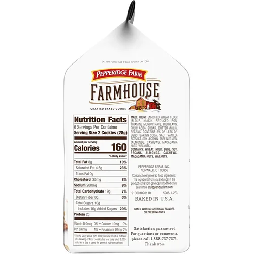 Vista 7 de Pepperidge Farm Farmhouse - Galletas finas y crujientes de mantequilla pecana, bolsa de 5.9 onzas