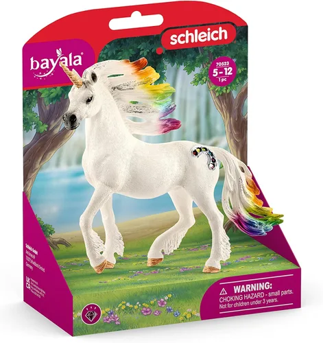 Vista 5 de Schleich bayala - Semental de unicornio arcoíris - Juguete de unicornio para niñas y niños - Figura de caballo de fantasía para niños a partir de 5