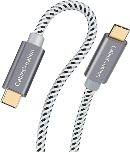 Vista 8 de CableCreation - Cable USB C a USB C de 3.3 pies PD de 100 W con pantalla LED trenzada