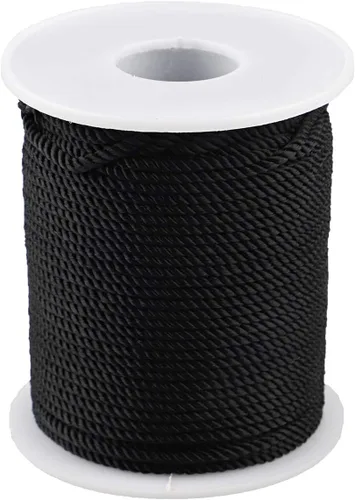 Vista 14 de Cuerda de nailon trenzado de 3 capas para jardinería, manualidades, fabricación de pulseras (0.059 in-164 pies, verde militar)