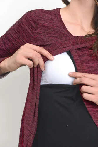 Vista 2 de HELLO MIZ Suéter de maternidad para mujer, fabricado en Estados Unidos