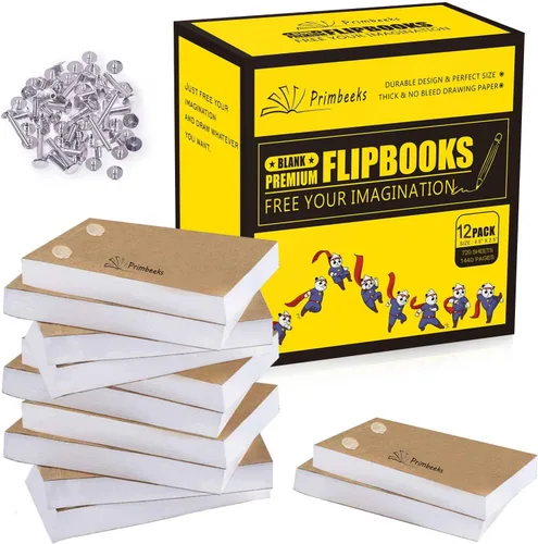 Vista 8 de PRIMBEEKS Papel Premium en Blanco para Libros Abatables con Agujeros, 280 Hojas (560 Páginas) Libros Abatables Sin Sangría - Funciona