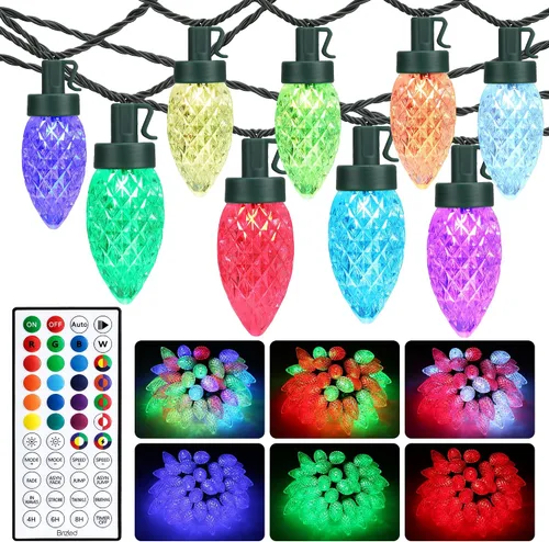 Vista 14 de Brizled - Luces de Navidad C9 para decoraciones navideñas al aire libre