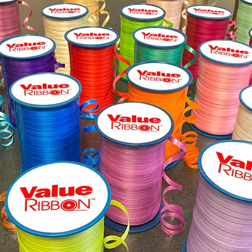 Vista 3 de Value Ribbon - Cinta rizadora prensada, 3/16 pulgadas x 500 yardas para envoltura de regalos, manualidades, proyectos de arte y decoraciones de Azul