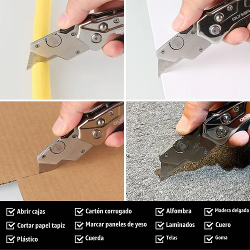 Vista 7 de Olympia Tools Cuchillo utilitario de acero inoxidable Turbofold 33-125