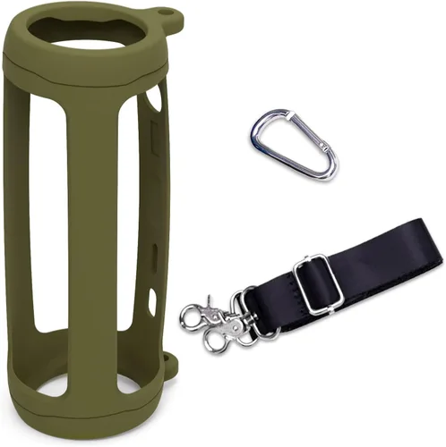 Vista 12 de LTGEM - Funda de silicona compatible con JBL FLIP 5 Altavoz Bluetooth portátil impermeable, carcasa rígida, bolsa de almacenamiento de transporte