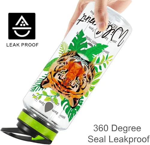 Vista 5 de Botella de agua de 32 onzas – Tritan libre de BPA, boca ancha, tapa abatible con pajilla, fácil de abrir, ligera, a prueba de fugas, con diseño